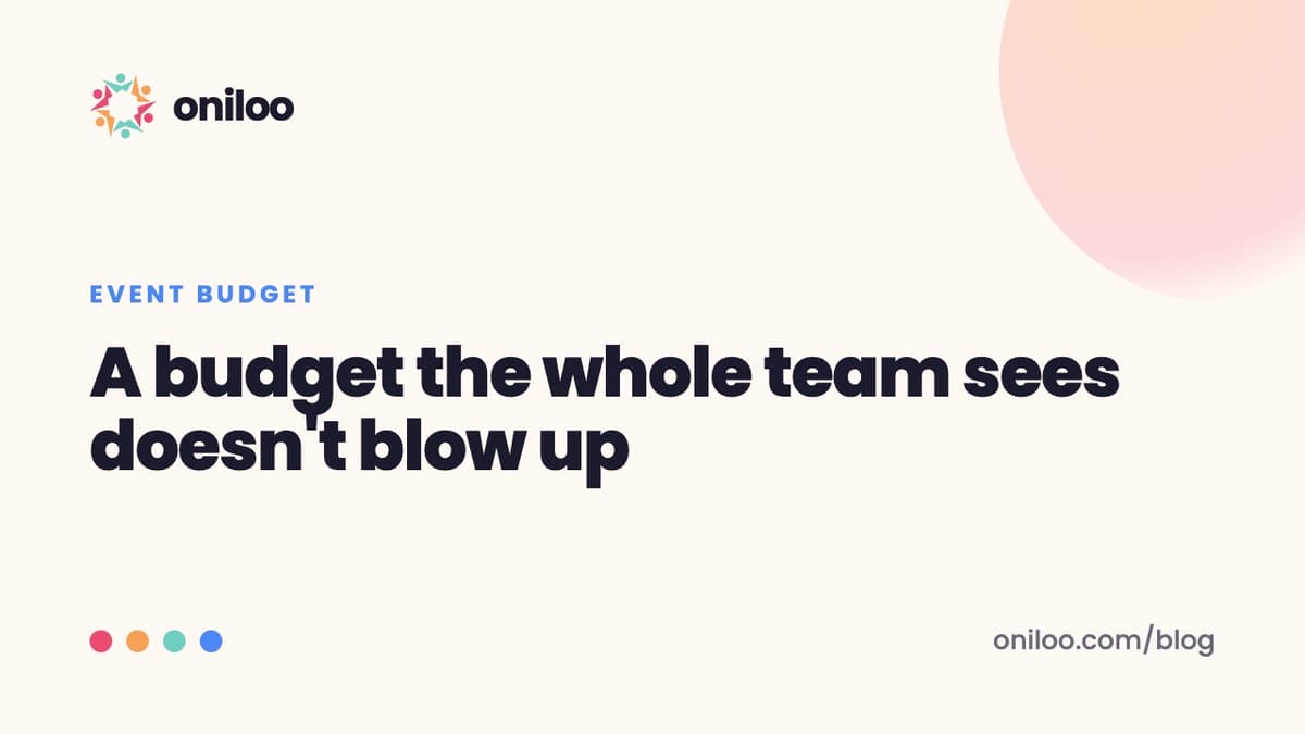 A budget the whole team sees doesn't blow up