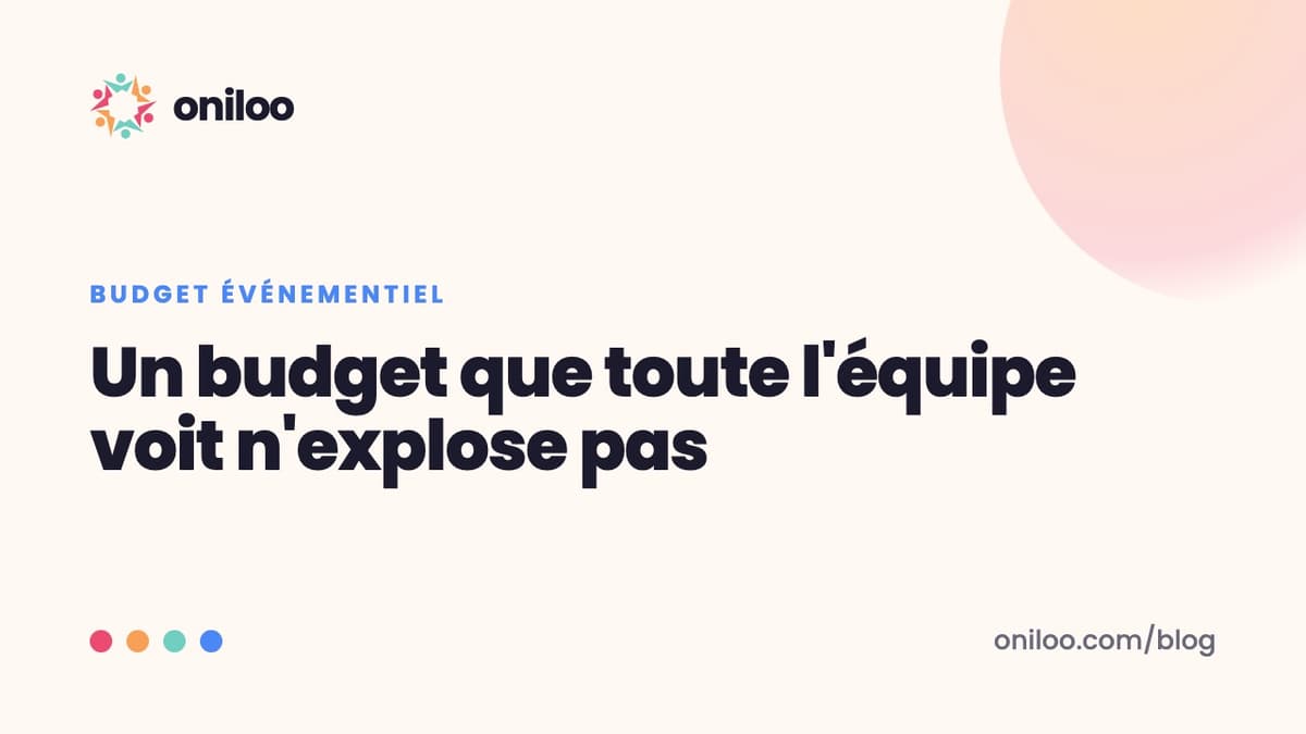 Un budget que toute l'équipe voit n'explose pas